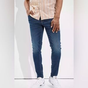 American Eagle Outfitters Men’s 30x32 Airflex 360 Skinny Deep Sea Blue